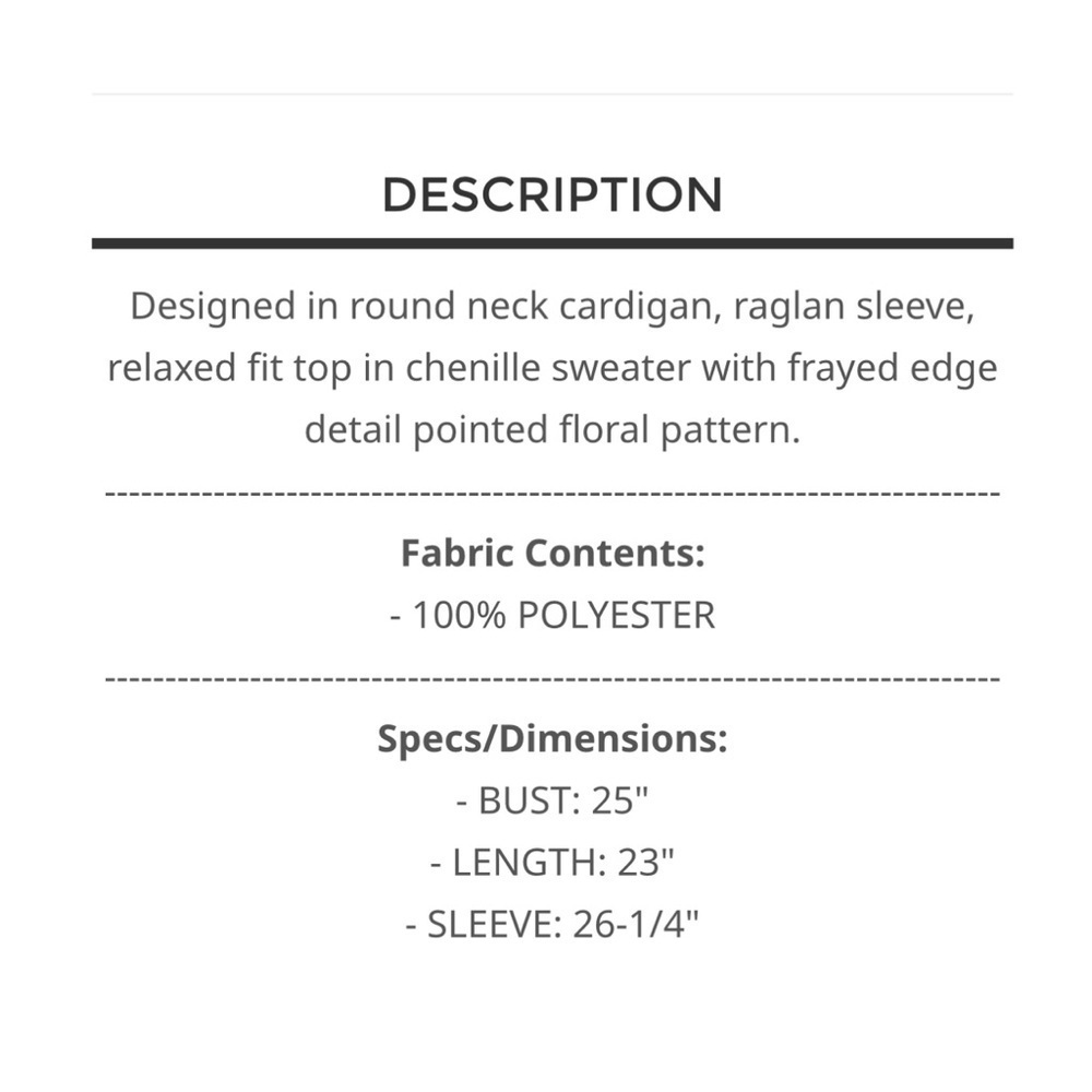 POL. Embroidered Cardigan with Frayed Edges - Picture 6 of 6